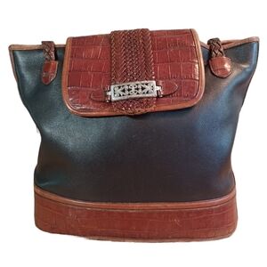 BRIGHTON VINTAGE LEATHER TOTE BAG